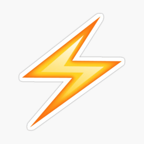Pegatina «Awesome Lightning Emoji» de PrintPress Redbubble