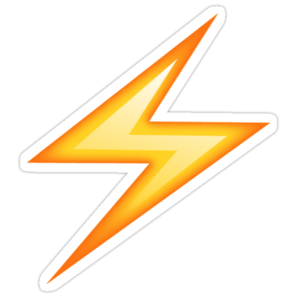 Lightning Bolt Sticker Lightning Bolt Decal Emojilightning Emoji ...