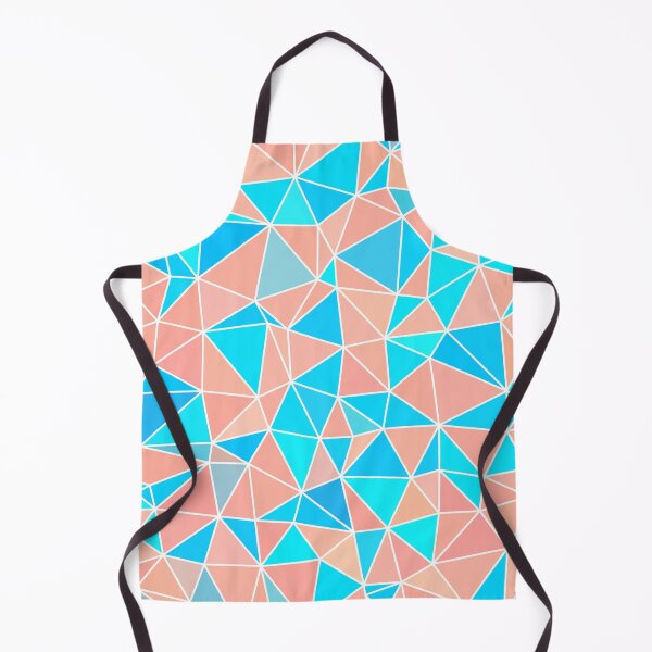 Item preview, Aqua and Peach Geometric Wire-frame Abstract Pattern designed and sold by patternsoup.