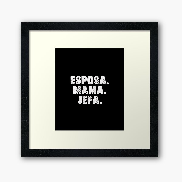 Vista previa del artículo con la obra «English English Madre Esposa Mama Jefa Womens Wife Mom Boss», diseñado y vendido por reg5500.