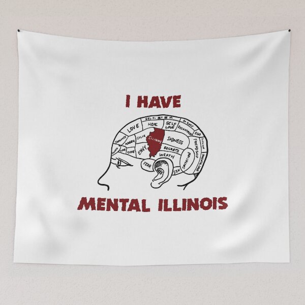 Item preview, I Have Mental Illinois Funny Men Women designed and sold by Big Twelve.