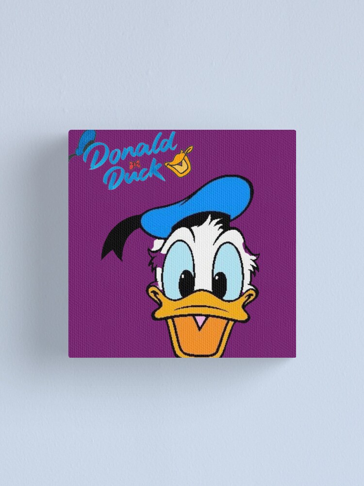 Lienzo «Cara feliz del pato Donald, pato Donald, cara del pato Donald