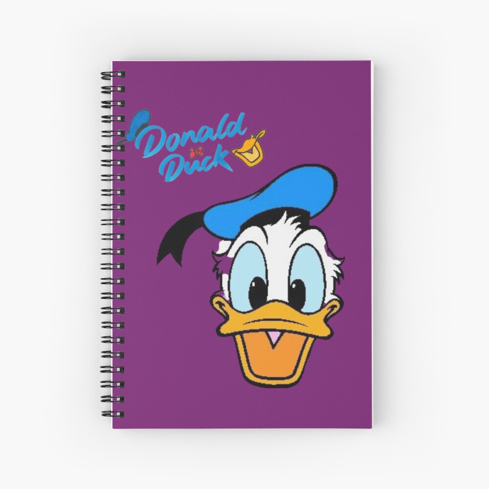 Cuaderno de espiral «Cara feliz del pato Donald, pato Donald, cara del