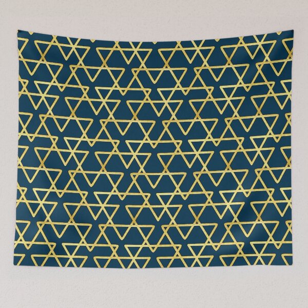 Item preview, Gold on Prussian Blue Tribal Pattern designed and sold by Salote Faotusia.