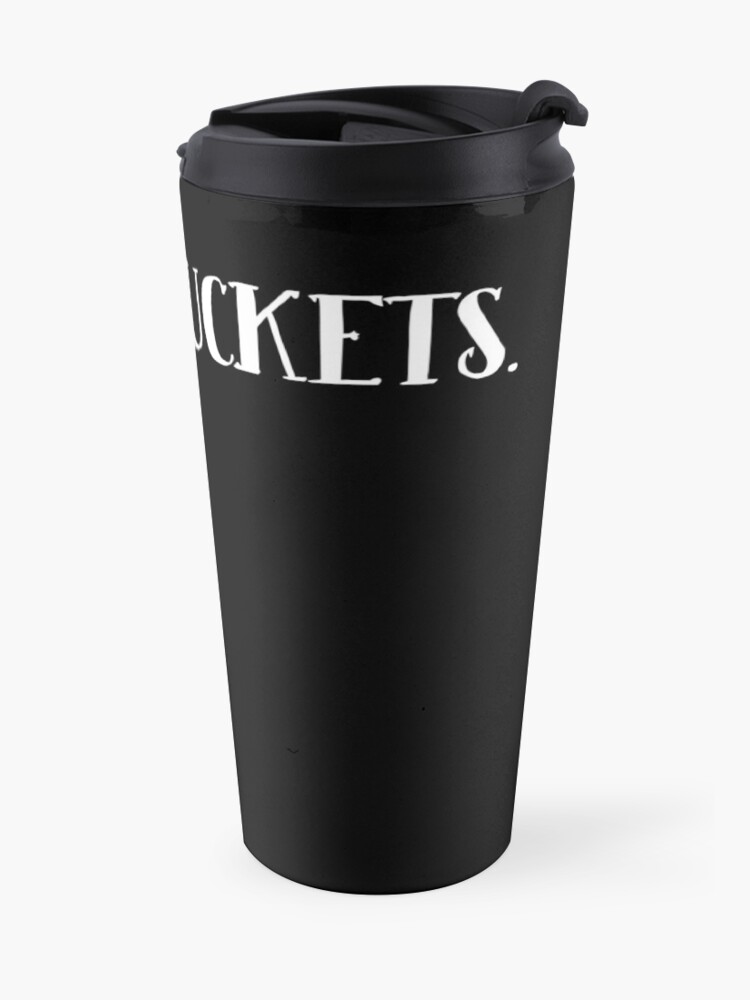 "Merci Buckets." Travel Coffee Mug for Sale by harmonicacave Redbubble