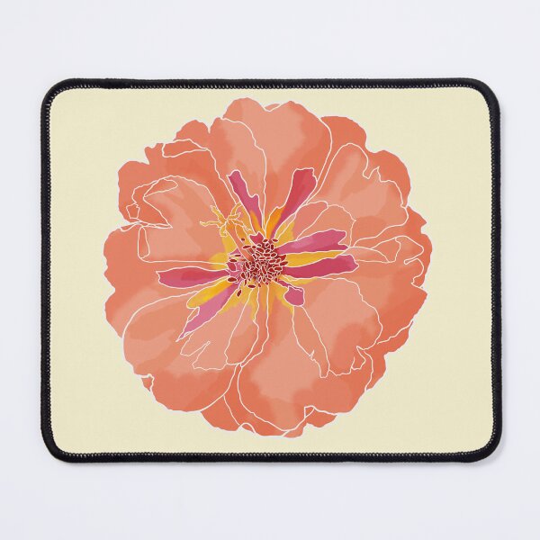 Item preview, Orange Pink Moss Rose Flower designed and sold by Perunika305.