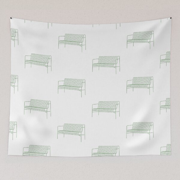 Item preview, Hay bench drawing in green designed and sold by Rosadraws.