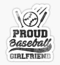 Proud Baseball Girlfriend Vintage Style Sticker