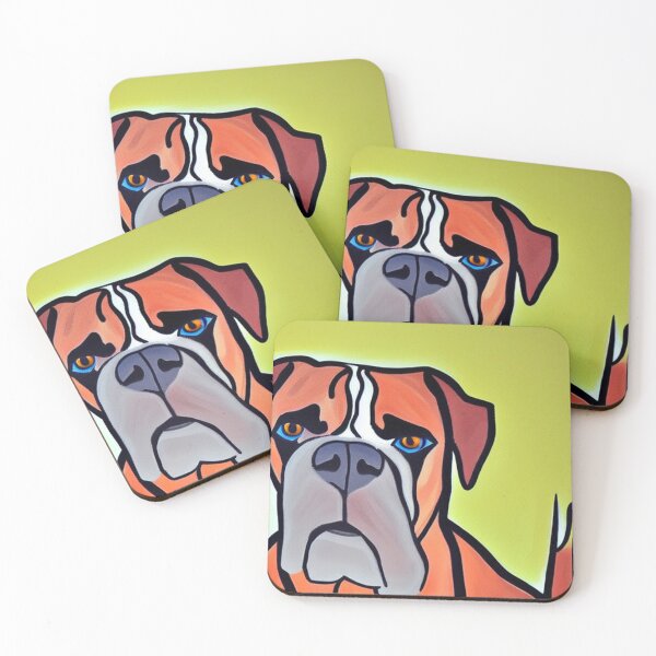 Item preview, Funny Cool Boxer Dog Cubism Style Art designed and sold by Nature's Fancy.