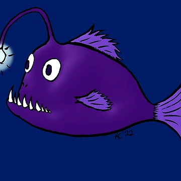 Artwork thumbnail, Angler Fish by RayRayViolet