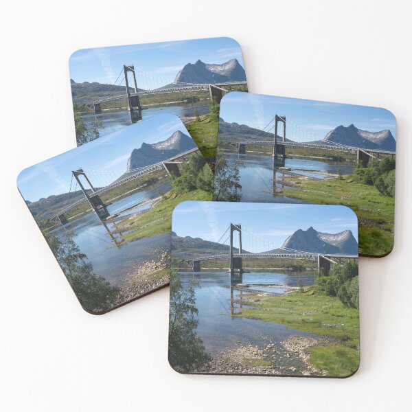 Item preview, Wonderful landscapes in Norway. Nordland. Beautiful scenery of Kjerringstraumen Bru (Efjord bridges) on the Efjorden. Another planet background. It is located in Narvik municipality. designed and sold by Maurizio Fabbroni.