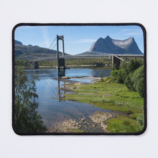 Item preview, Wonderful landscapes in Norway. Nordland. Beautiful scenery of Kjerringstraumen Bru (Efjord bridges) on the Efjorden. Another planet background. It is located in Narvik municipality. designed and sold by Maurizio Fabbroni.