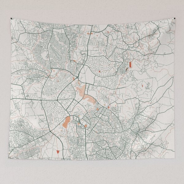 Item preview, Lilongwe City Map of Malawi - Bohemian designed and sold by deMAP.