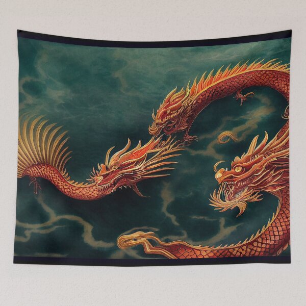 Item preview, Red Dragon on water designed and sold by Myriam Iart.