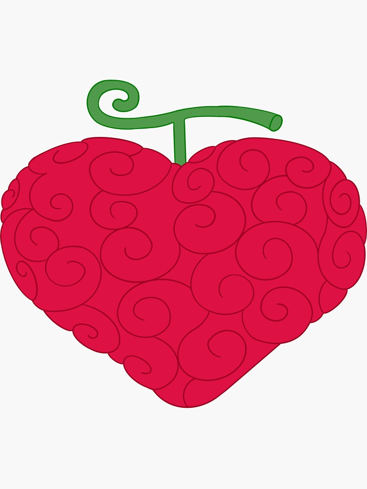 Elbenwald One Piece Devil Fruit Cushion in Ope Ope Design 32.5 x 34.5 x 8.5 cm for Anime Fans Men Women Unisex Red