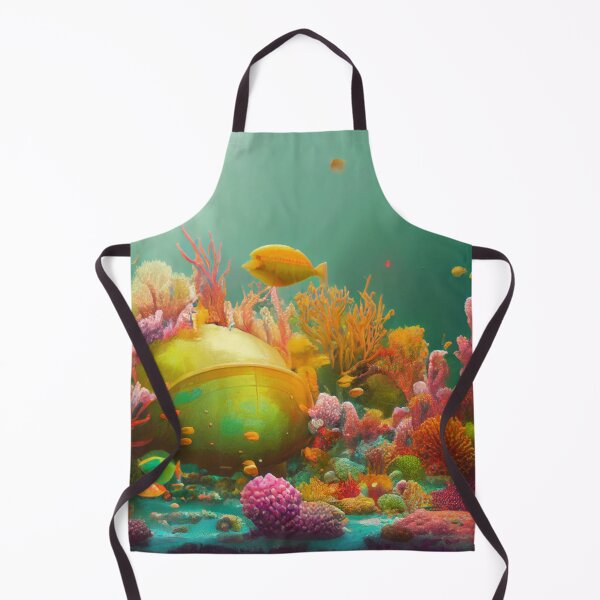 Item preview, Coral Underwater scane with sunken metal Very colorful with fish designed and sold by RileyKyler.