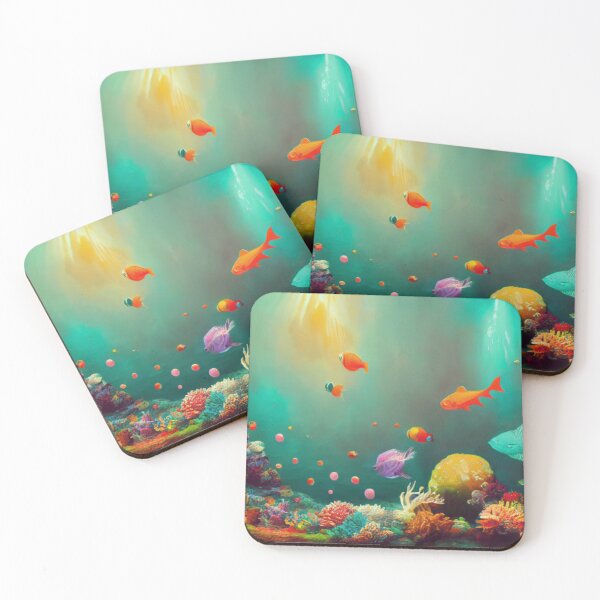 Item preview, Underwater colorful coral and fish designed and sold by RileyKyler.