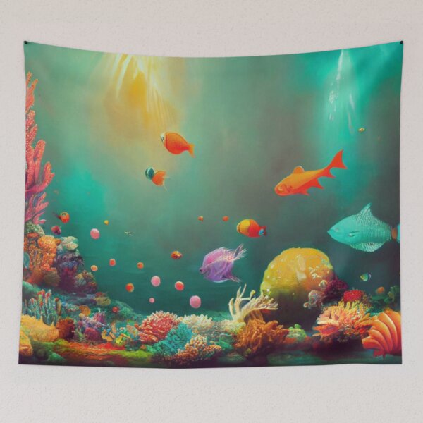 Item preview, Underwater colorful coral and fish designed and sold by RileyKyler.