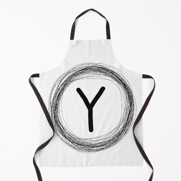 Item preview, Black circle framed Y initial monogram designed and sold by Words-Artist.