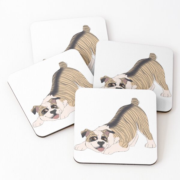 Item preview, English Bulldog (Fawn Brindle with White) Sticker designed and sold by CosmicFatality.