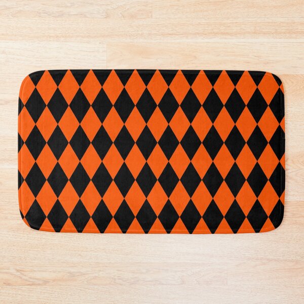Item preview, Orange and Black Halloween Fall Autumn Harlequin Pattern designed and sold by Gsallicat.