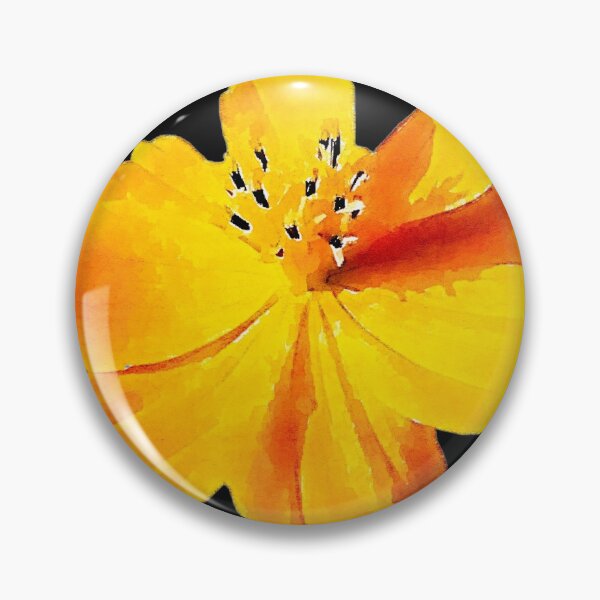 Artikelvorschau, Cosmos sulfureus mit schwarzem Hintergrund entworfen und verkauft von Floral-Art.