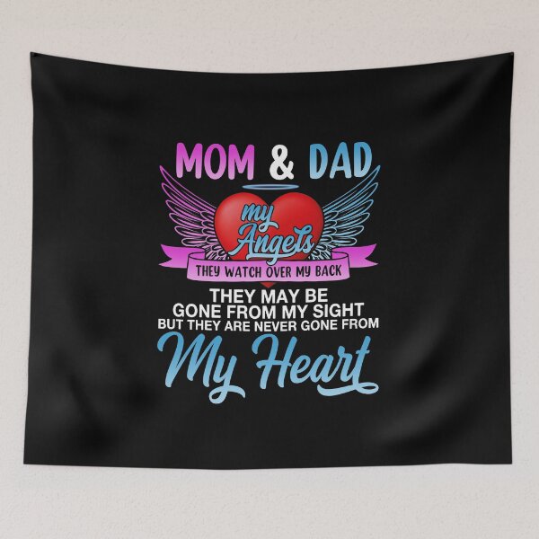 Item preview, Mom And Dad My Angles They Watch Over My Back They May Be Gone From My Sight But They Are Never Gone From My Heart Family Remeembrance Gift designed and sold by kuenzisedtalz10.