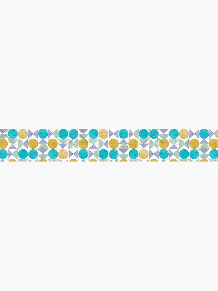 Mid Century Modern Textured Geometric in Mustard Teal Blue and Green by vinpauld