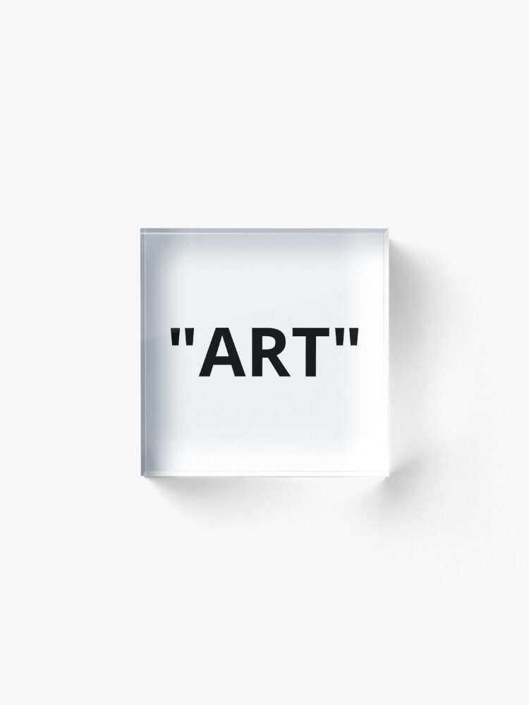 Alternate view of "ART" Quotation Marks Acrylic Block