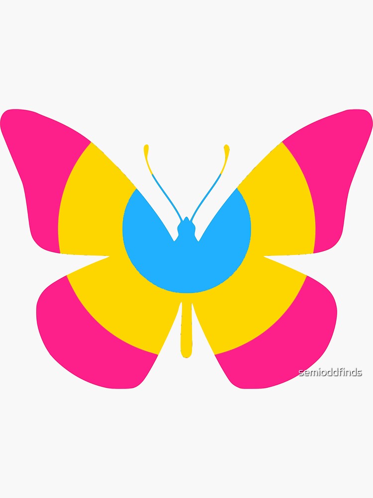 Pansexual Pride Flag Butterfly Sticker For Sale By Semioddfinds Redbubble 2574