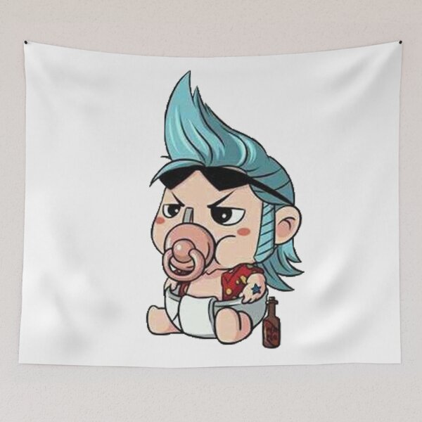 Item preview, Cute Baby One Piece Franky , One Piece Funny Baby Franky designed and sold by PUL-ANIME.