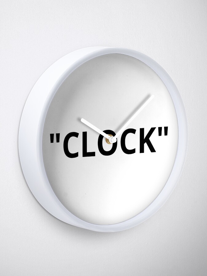 Alternate view of "CLOCK" Quotation Marks Clock
