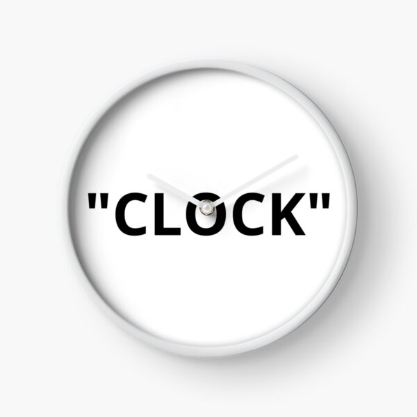 "CLOCK" Quotation Marks Clock