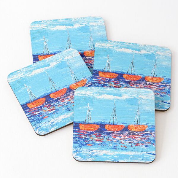 Item preview, Three boats sailing in the sea. designed and sold by Lovazza.