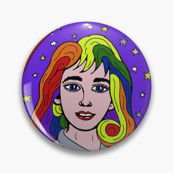Item preview, Space Cases Catalina Saturn Rainbow Outer Space Illustration Original Art designed and sold by Intergalactic Unicorn: Art by Anna Schmidt.