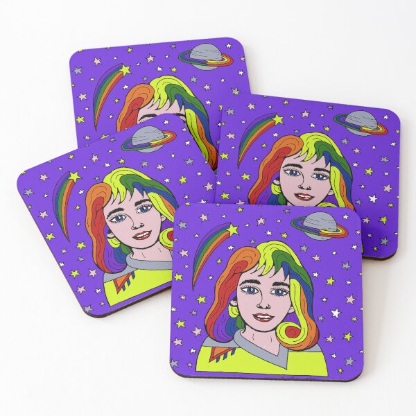 Item preview, Space Cases Catalina Saturn Rainbow Outer Space Illustration Original Art designed and sold by Intergalactic Unicorn: Art by Anna Schmidt.