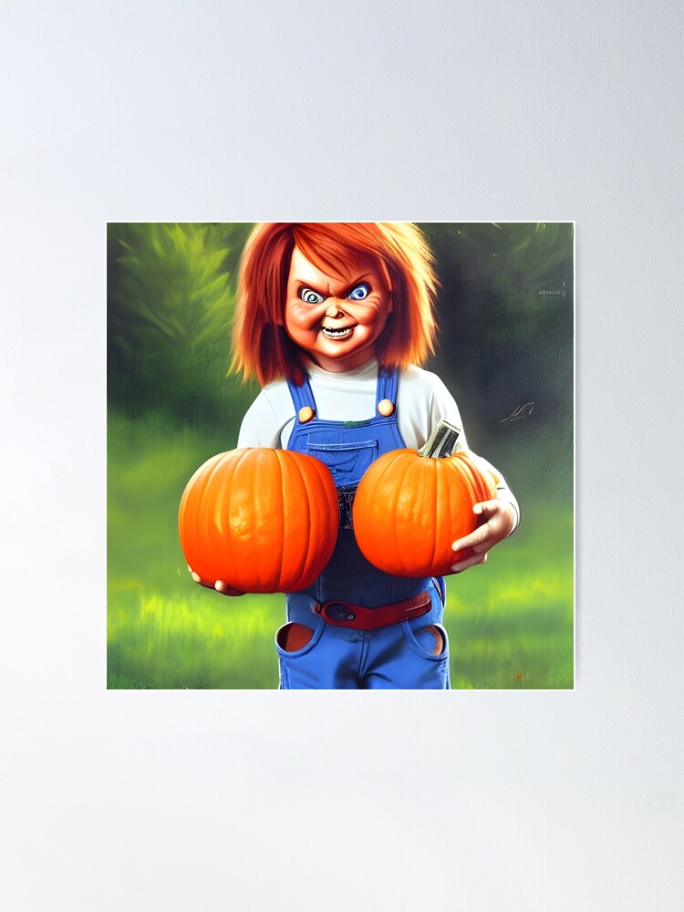 chucky pumpkin painting