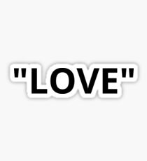 "LOVE" Quotation Marks Sticker