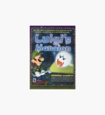 Luigi's Mansion Restored Vintage Game Art Art Board