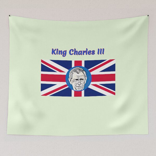 Item preview, Union Flag with portrait of King Charles III (2) designed and sold by thalasson.