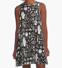 Curiosities: Bone Black A-Line Dress