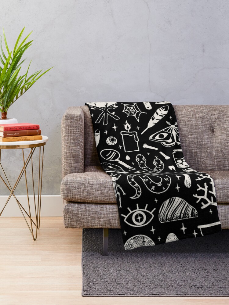 Alternate view of Curiosities: Bone Black Throw Blanket