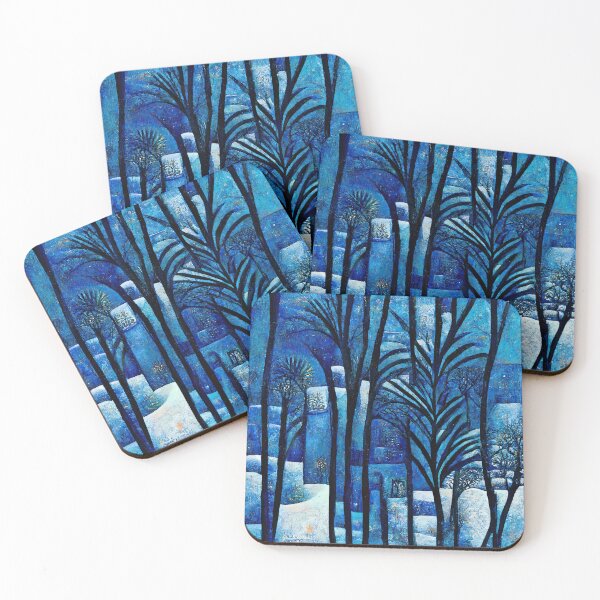 Item preview, Blue Winter Tree Silhouettes designed and sold by ProvidenceAnna.