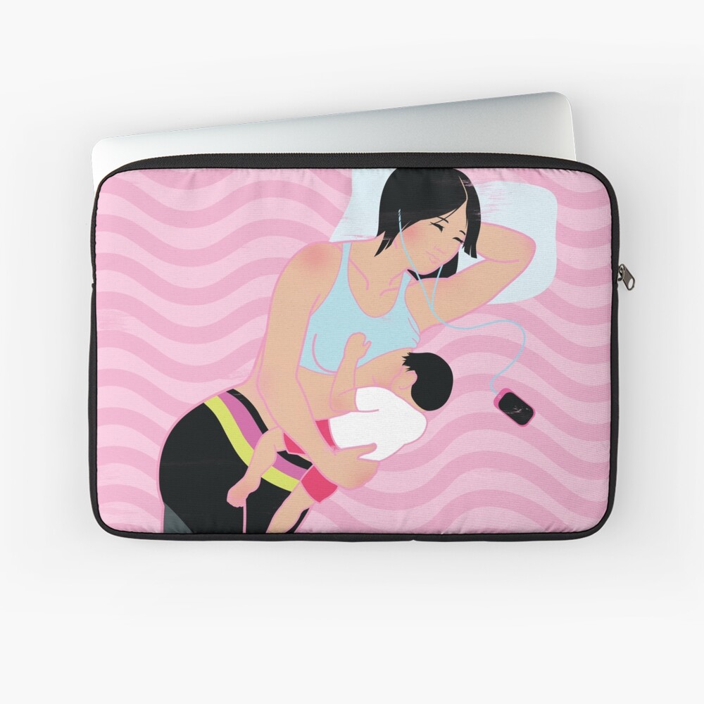 Relaxed Mother and Child Laptop Sleeve