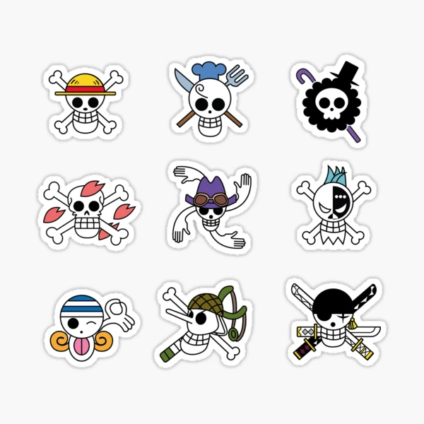 All Straw Hat Pirates Crew Logo Sticker for Sale by ruthiea8hxsara