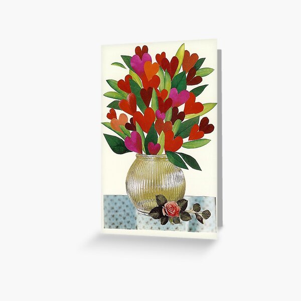 Heart Vase Greeting Card