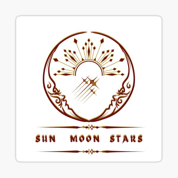 "Sun Moon and Stars" Sticker for Sale by KapturedImagery Redbubble