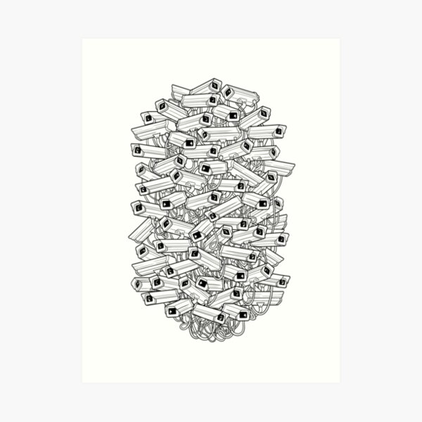 Surveillance Frenzy Art Print