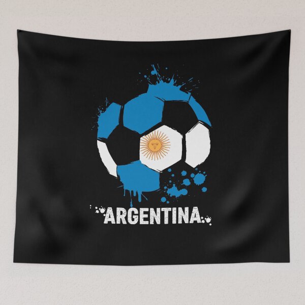 Artikelvorschau, Argentinien Weltmeisterschaft Katar 2022, lustige argentinische Fußballmannschaft mit argentinischer Flagge 2022 entworfen und verkauft von PrintOfi.