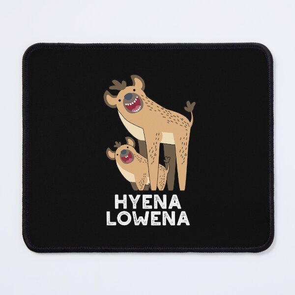 Item preview, Hyena Lowena Funny Animal Puns (Dark BG) designed and sold by punnybone.
